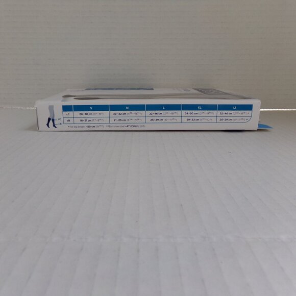 NWT New Medical Compression Stockings Large Tall 15-20mm Black Jobst Knee CT Men - Picture 9 of 11